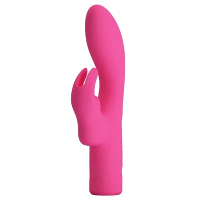 Vibrator Iepuras Elivia, 10 Moduri Vibratii, USB Magnetic, Roz, 17.2 cm