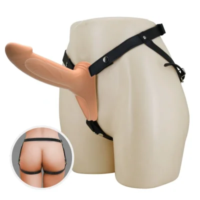 Strap-on Hollow Landon Dildo Realist +4.2 cm, Silicon, Natural