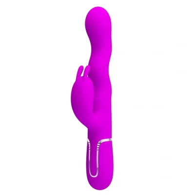 Vibrator Iepuras Laursen, 7 Moduri Vibratii, 4 Moduri Ondulare, Silicon, USB Magnetic, Mov, 24.9 cm