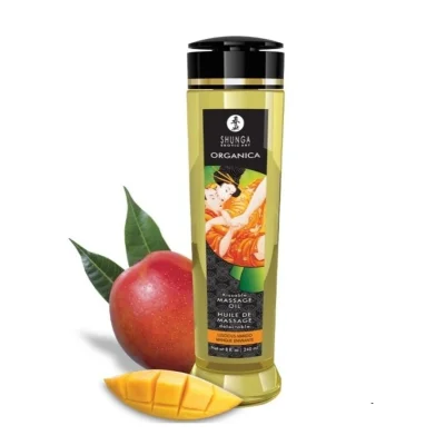 Ulei de Masaj Shunga Organica Kissable, Aroma Mango, 240 ml