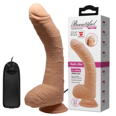 Vibrator Realist Multispeed Beautiful Alex LifeLike Skin, Natural, 28 cm