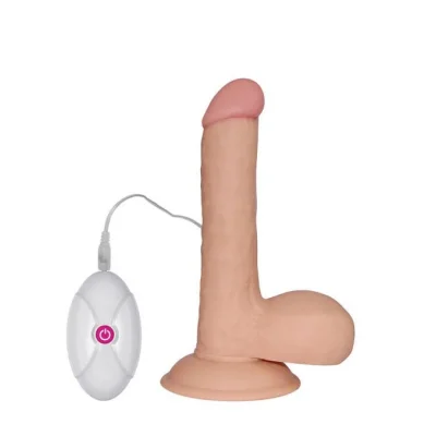 Vibrator Realist Ultra Soft Dude 10 Moduri Vibratii Natural 19 cm