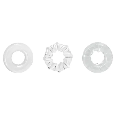 Set 3 Inele Erectie Trio Rings, TPE, Transparent, Guilty Toys